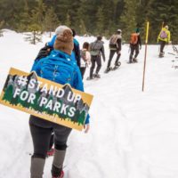 BC Provincial Parks banner - snowshoe - Tori Ball