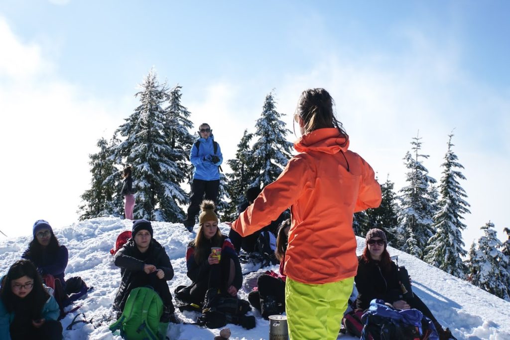 Photo: CPAWS-BC shares conservation stories and tools for action on snowy mountaintop