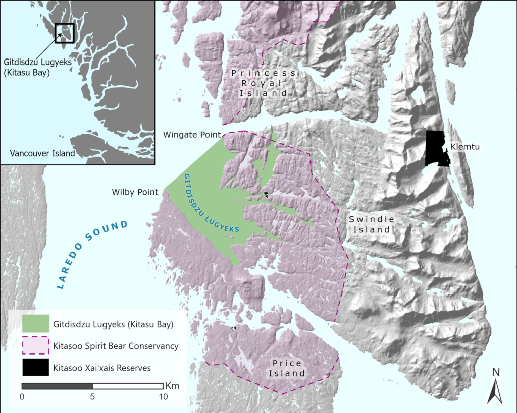 Map shows new mpa boundaries in bay between Wilby Point and Wingate Point (Includes west of Klemtu on Swindle Island and north end of Price Island.)