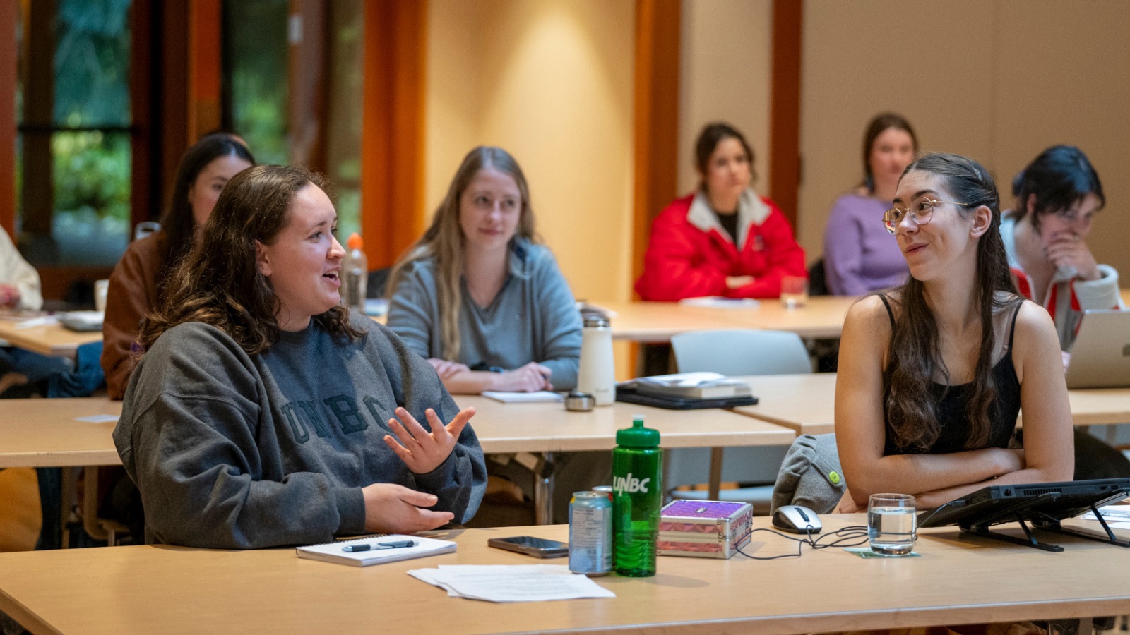 Young Leaders discussing their 'encounter' during a session on building narrative in activism by Sarah Doty from Capulet. Photo by Mike Crane Photography